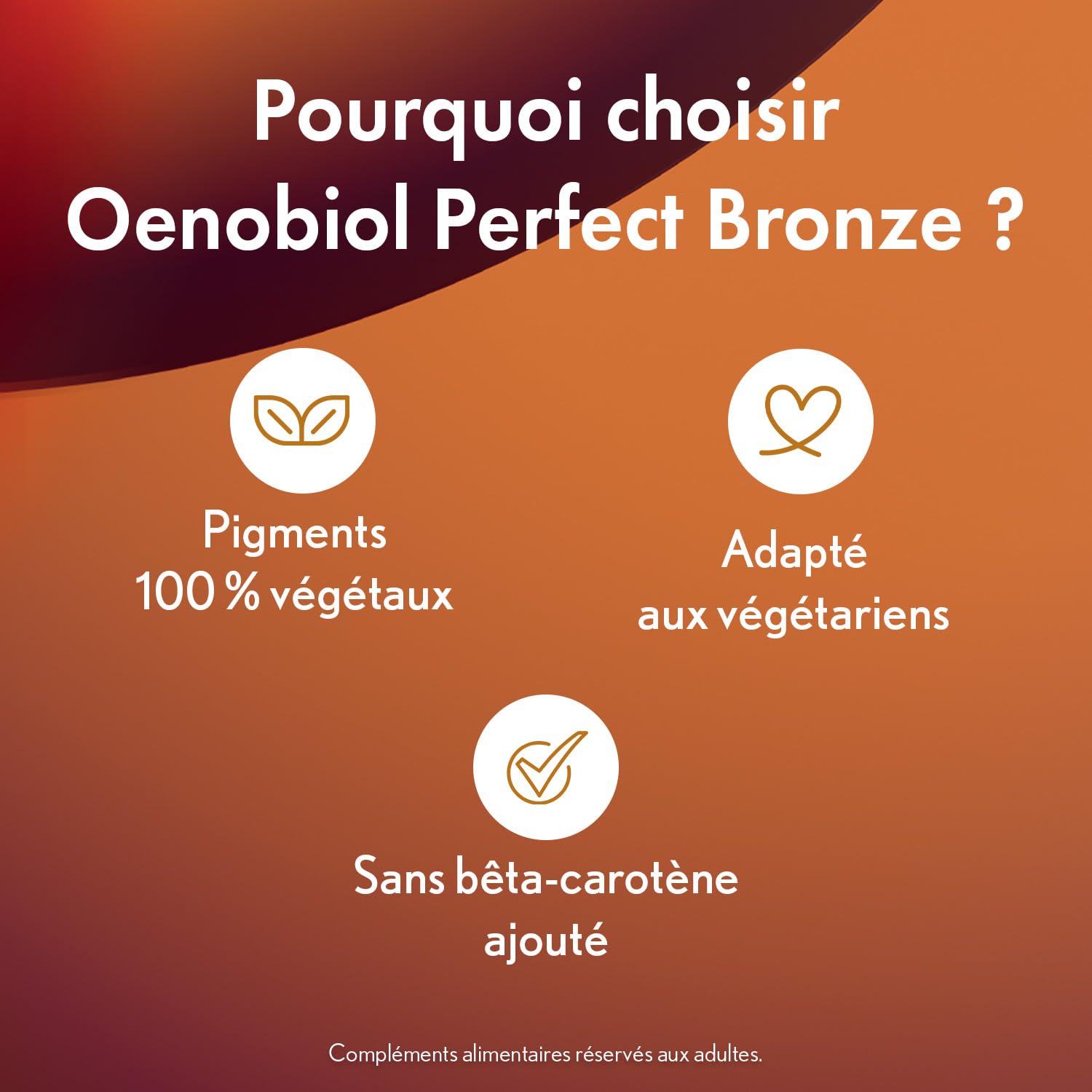 Oenobiol Autobronzant Peau Claire Perfect Bronze - Efficace Dès Le 1er mois sans soleil - Concentration de 5 pigments 100% d'origine végétale - Complément Alimentaire 2X30 Capsules - Programme 2 Mois