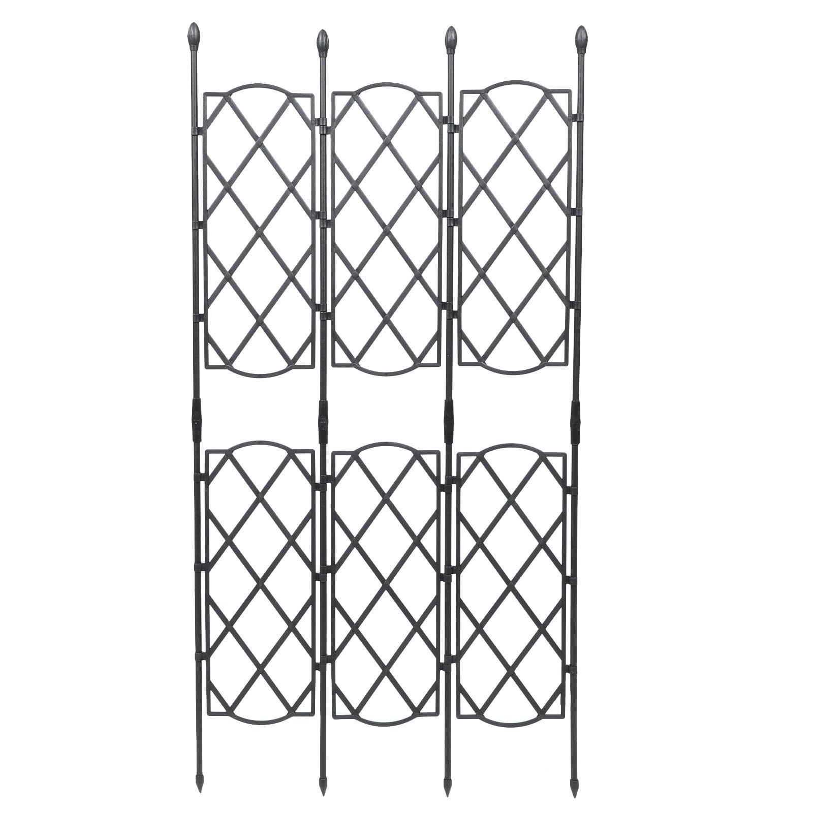 Support pour plantes grimpantes extérieur intérieur tuteur acier gainé noir stable