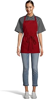 Uncommon Threads Unisex Adjustable 3 Pocket Restaurant Bib Apron