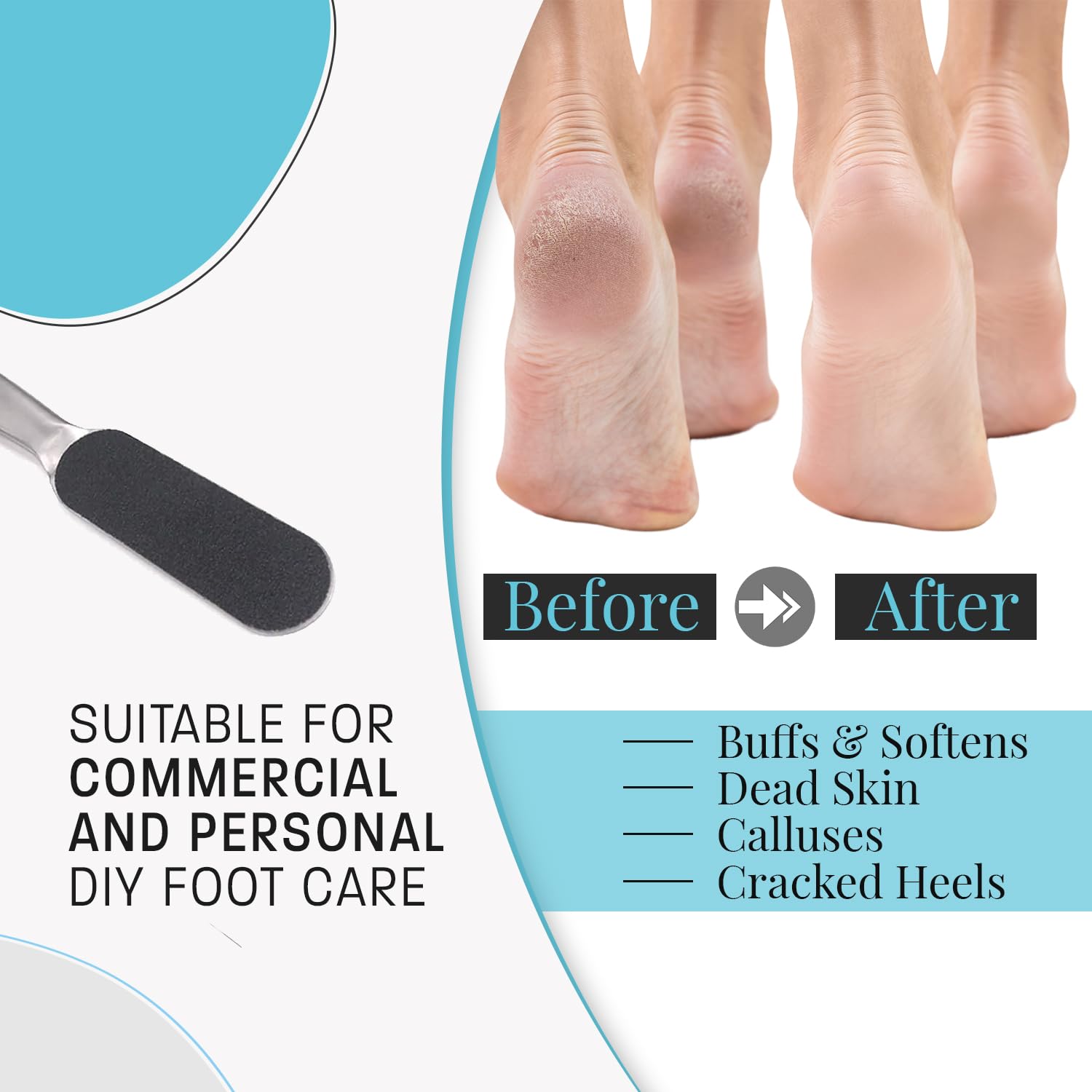 Recambios profesionales para limas de pedicura, paquete de 50 almohadillas de repuesto para limas de pies, color negro, limas desechables para pedicura, almohadillas para limas de pies con adhesivo