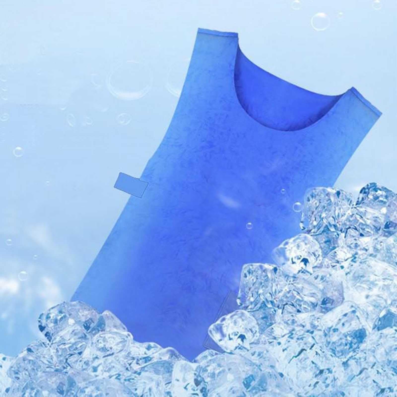 Generisch Wiederverwendbare Eisweste Gegen Hitze – Verstellbar mit Klettverschluss, Sofort Kühlend PVA Wasserdicht, Kühlweste für Erwachsene Sport und Outdoor Camping, Wandern Kühlweste