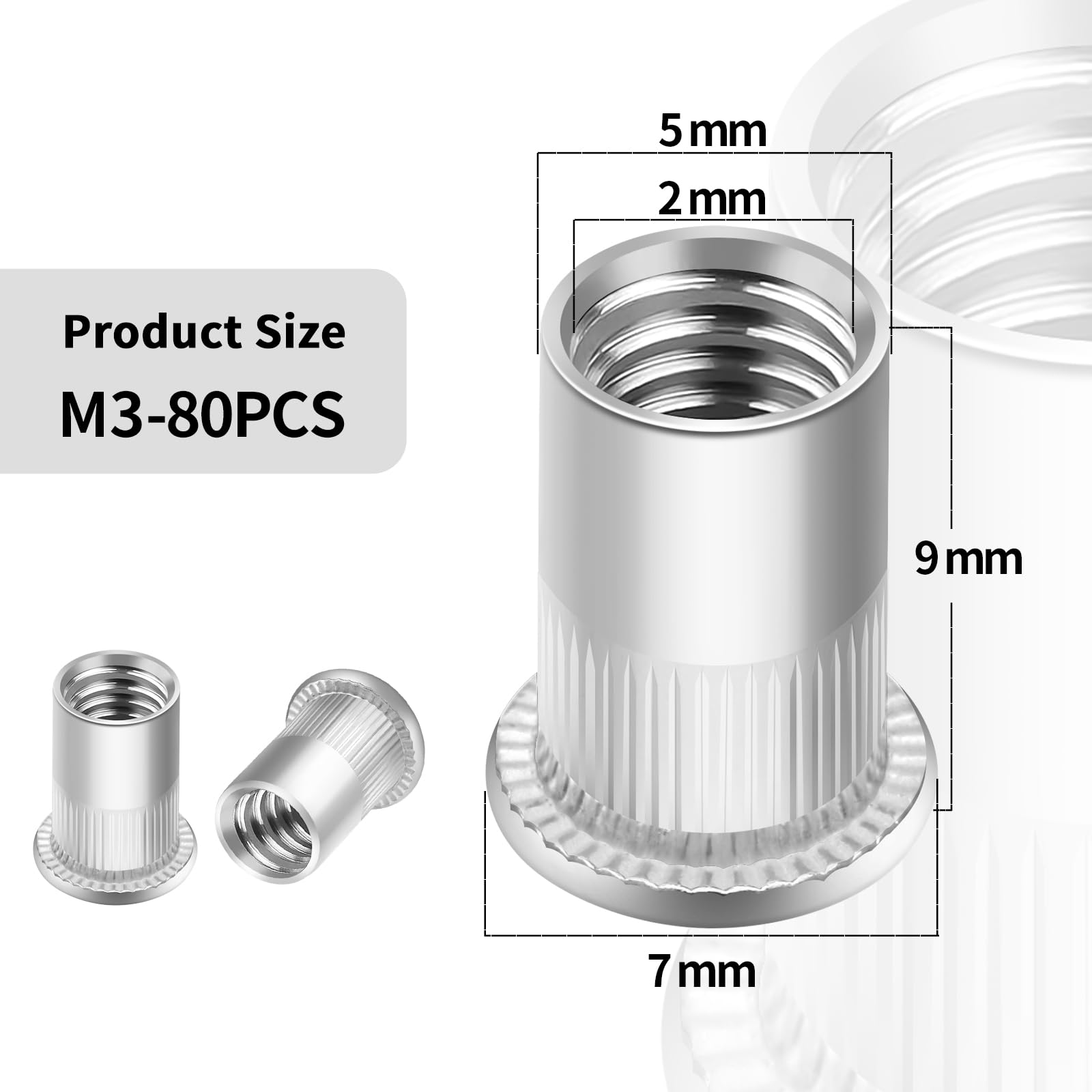 Rivet Nuts M3 Thread Rivets Blind Rivet Nuts Stainless Steel