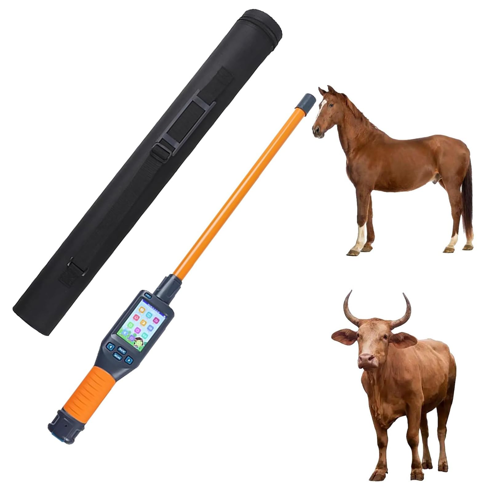 Lettore di microchip per animali domestici, identificatore per marchi auricolari, memoria per 20000 dati, ideale per allevamenti, rifugi per animali e proprietari di animali domestici.