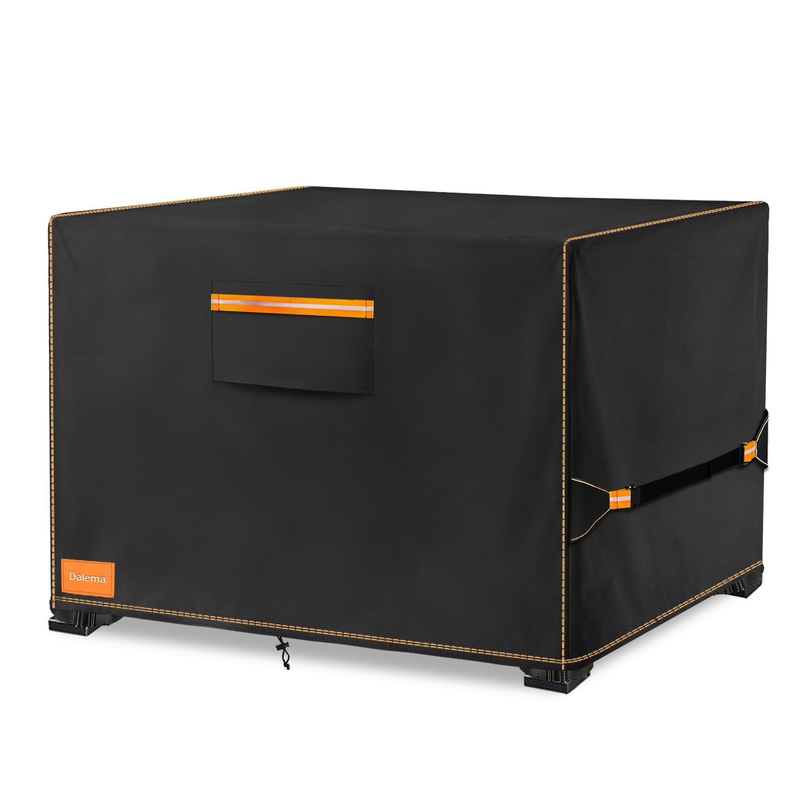 Dalema Fire Pit Cover,Outdoor Heavy Duty 600D 100% Waterproof Fire Pit Cover Square,Weatherproof Firepit Covers Square 30" L x 30" W x 25" H,Black