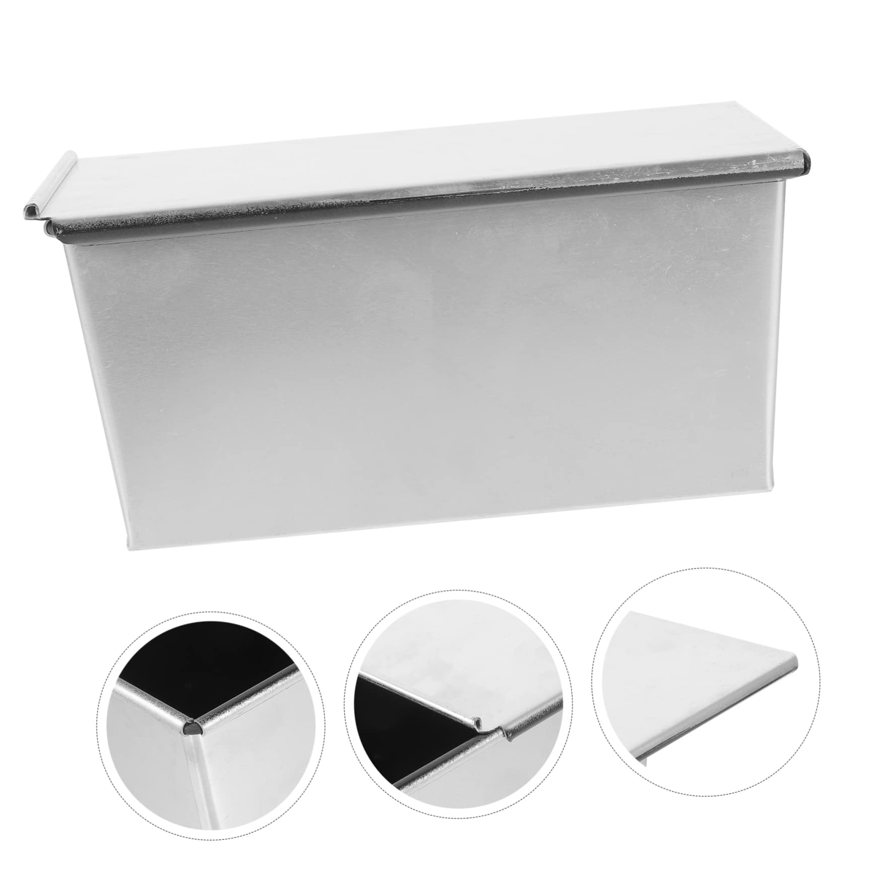 Toastpfanne mit Deckel, Aluminiumlegierung, Silber, Große Kapazität