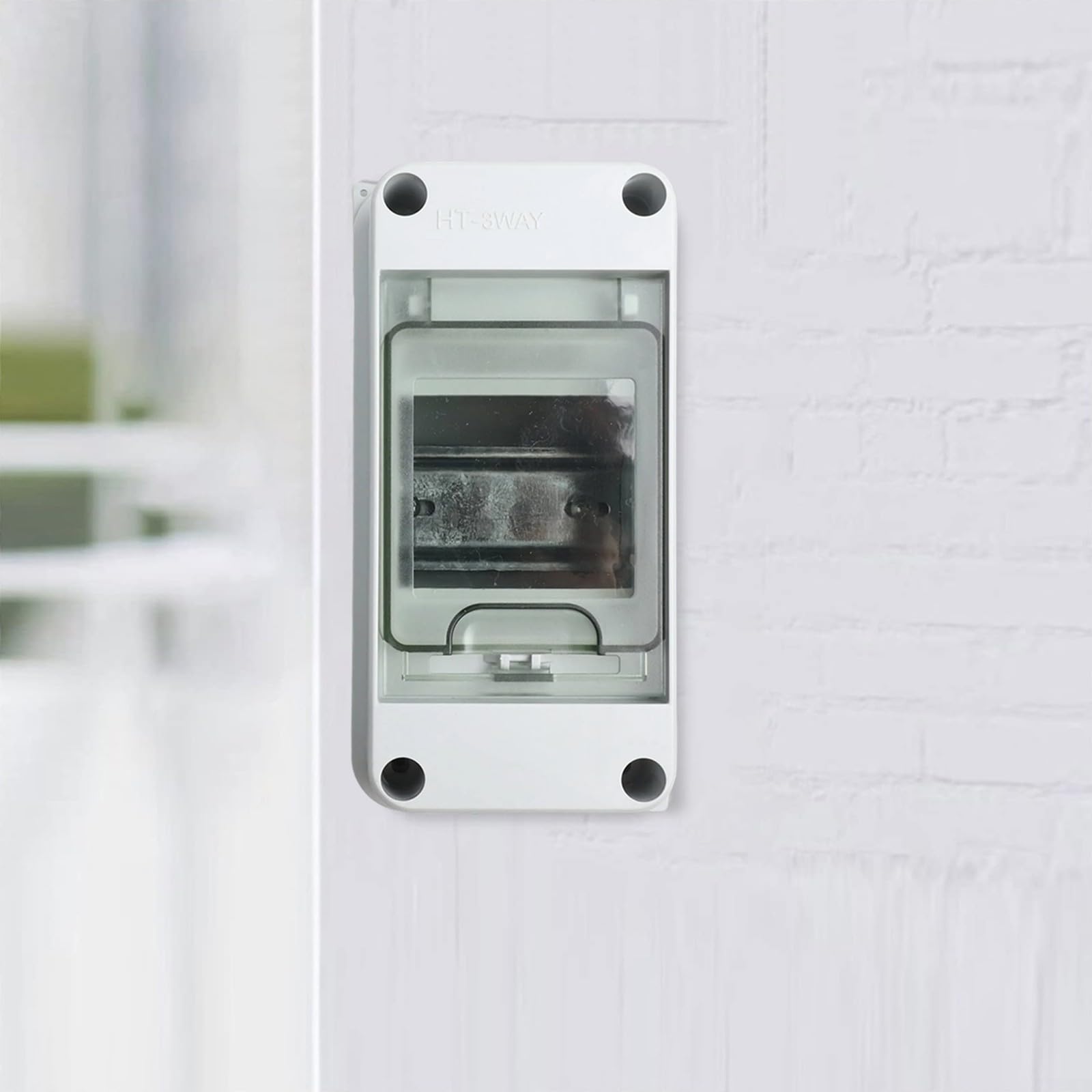 3-Wege-Stromverteilerdose IP65 bewertet Wandmontage Abzweiggehäuse für DIN-Schiene Wetterfeste Elektrobox für Innen Außen