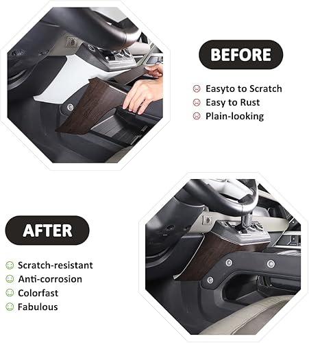 Miniatura 2 de JONKOKO Consola central de coche para estilo de automóvil, panel de rodilla y codo, cubierta lateral, accesorios de decoración para Land Rover