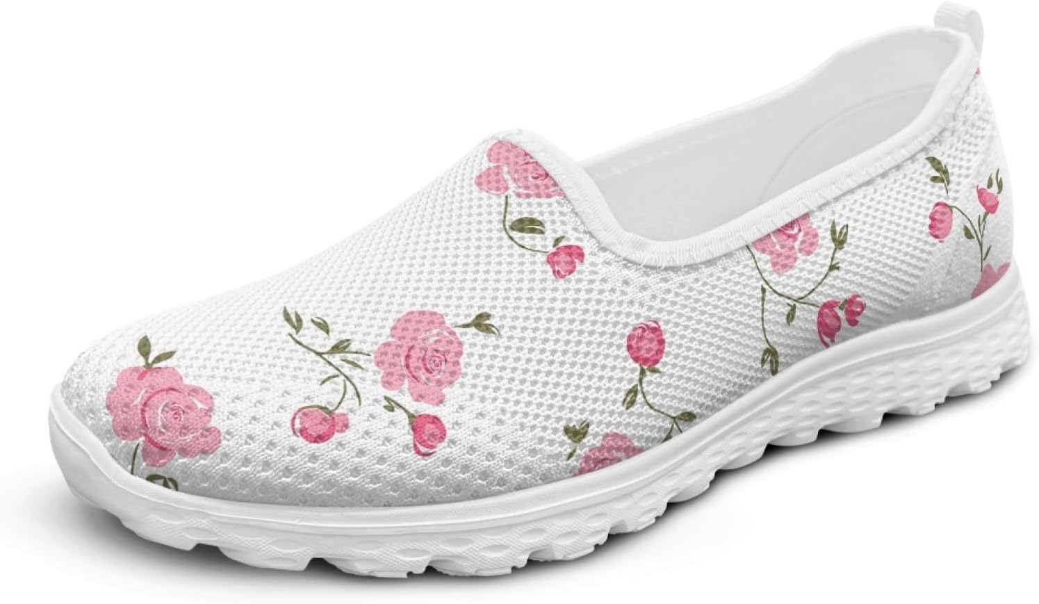 Rose Round Toe Cute Shoes for Office Work Women Elegant Slip On Flat Lightweight Comfortable Walking Shoes Women Summer Casual Daily Wear Gifts for Wife Mom Sister - Image 5