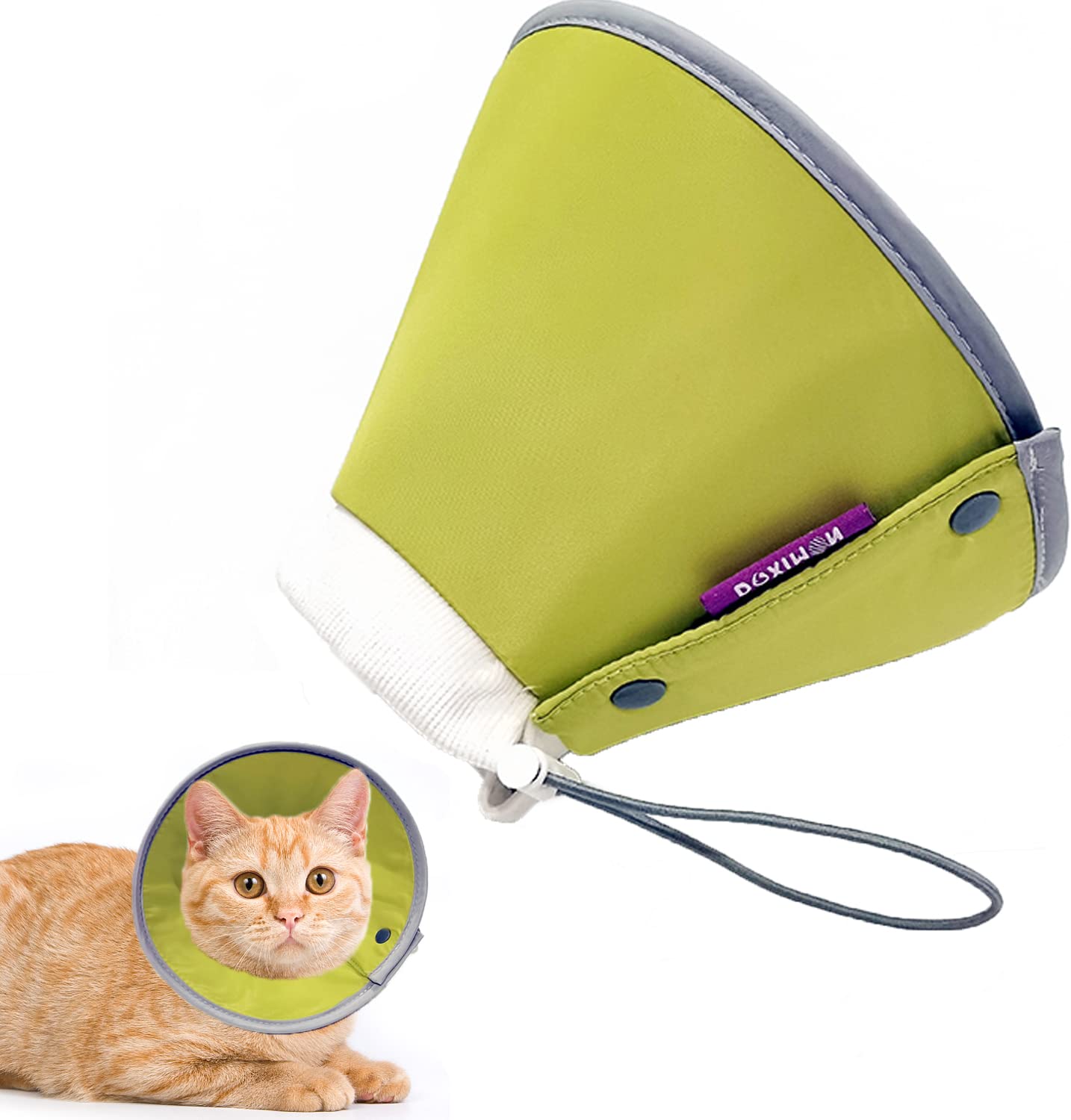 ANWA Weiches Halsband Für Katzen Nach OP – Wasserdicht, Verstellbar, Mit Wellenkante
