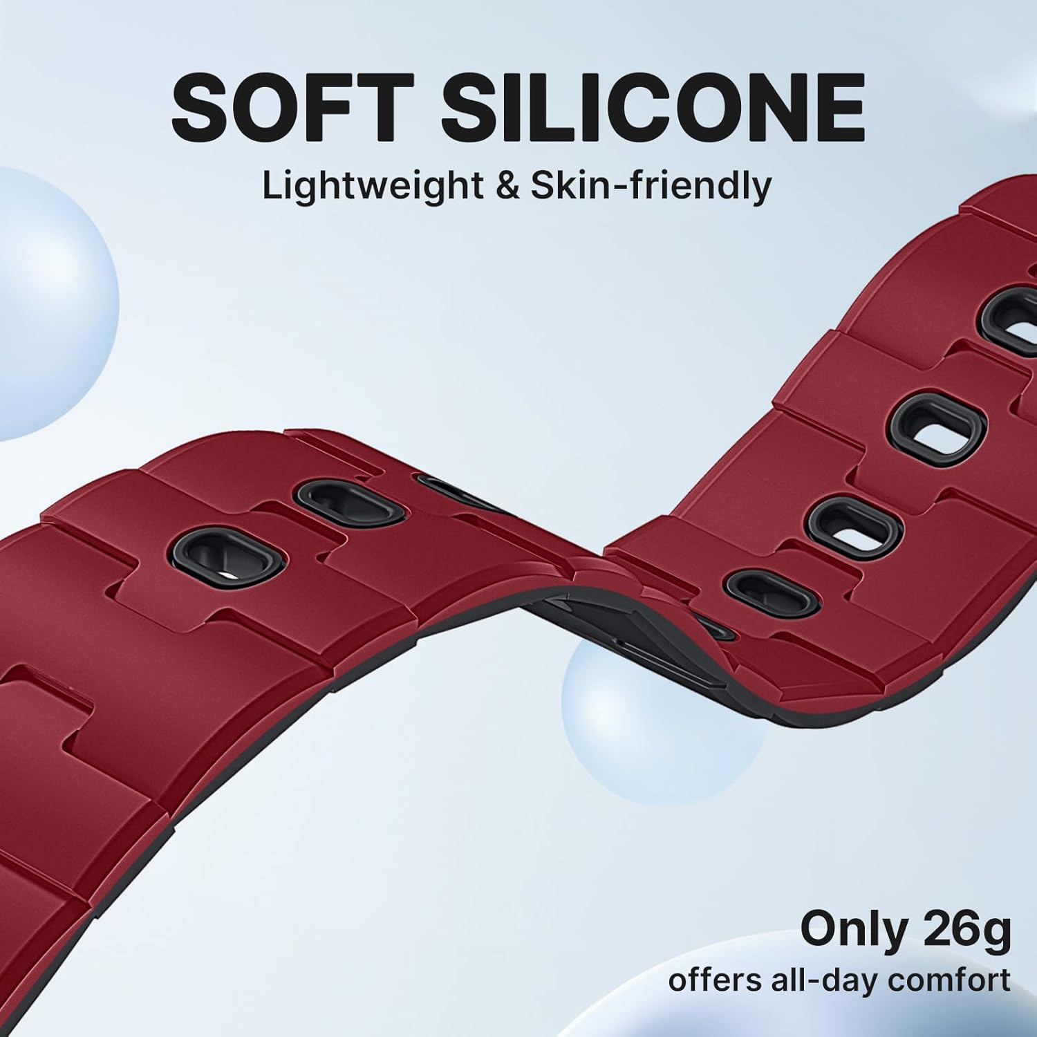 Bandletic Magnetic Silicone Bands Compatible with Google Pixel Watch 4/3/2/1 41mm for Women and Men, Rugged Soft Sport Strap Replacement Wristband