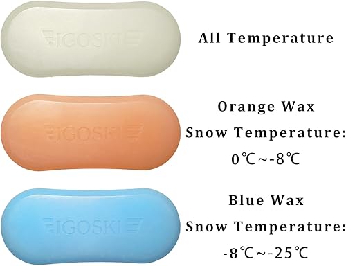 Miniatura 3 de IGOSKI 3 paquetes de cera de esquí y snowboard para todas las temperaturas, kit de cera de esquí y snowboard, 10.58 oz en total