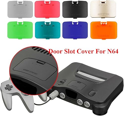 Miniatura 2 de 2 unids cubierta de ranura de puerta para N64 Kit de reparación Paquete de expansión Jumper Pak tapa reemplazo para Nintendo 64 (negro)