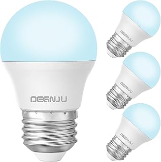 LED Refrigerator Light Bulb, 40W Equivalent, 120V, Fridge Light Bulb 5000K Daylight White, A15 Appliance Bulb 5.5W for Freezer, 650LM, E26 Standard Base, 120V, Non-Dimmable, 4 Pack