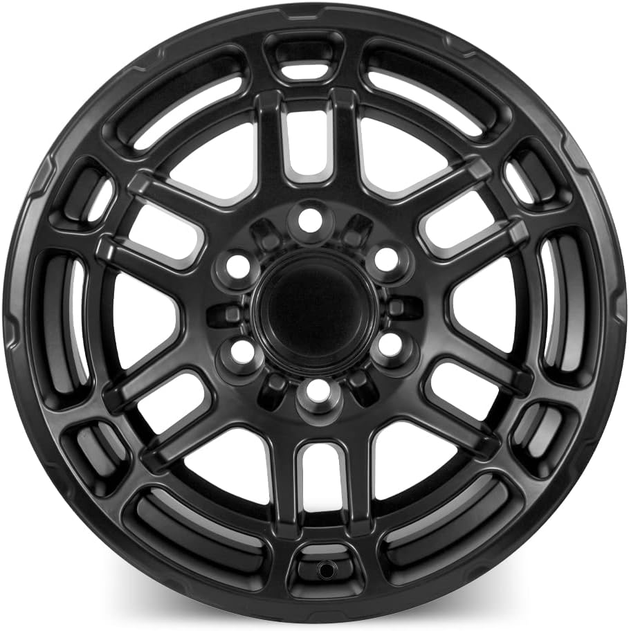 Set of 16" Satin Black Flow Forged Tac Pro Style Wheels for Tacoma, 4Runner, FJ Cruiser (16x8, 0mm Offset)