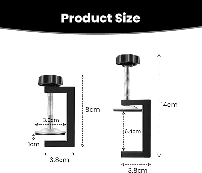 4PCS G Clamps for Woodwork, Quick Grip Wood Clamps Set, Adjustable 10-57mm Range, Compact Small Clamp for DIY Woodworking Projects