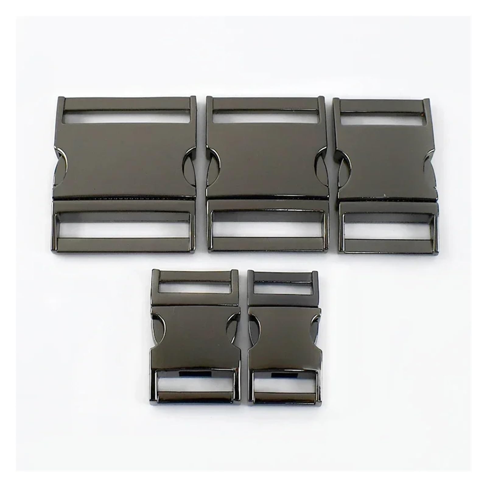 2 szt. Metalowe klamry do paska plecaka Szybkie zapięcie klamry do paska Zapięcia bezpieczeństwa Haki zapięcia Akcesoria DIY(Black,16mm)