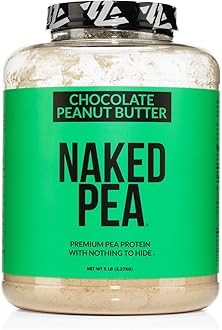 Pea - Chocolate Peanut Butter Protein from US & Canadian Farms, Organic Cocoa, Organic Coconut Sugar - No GMO, No Soy, and Gluten Free, Aid Growth and Recovery - 52 Servings