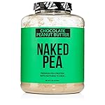 NAKED Pea - Chocolate Peanut Butter Protein from US & Canadian Farms, Organic Cocoa, Organic Coconut Sugar - No GMO, No Soy, and Gluten Free, Aid Growth and Recovery - 52 Servings