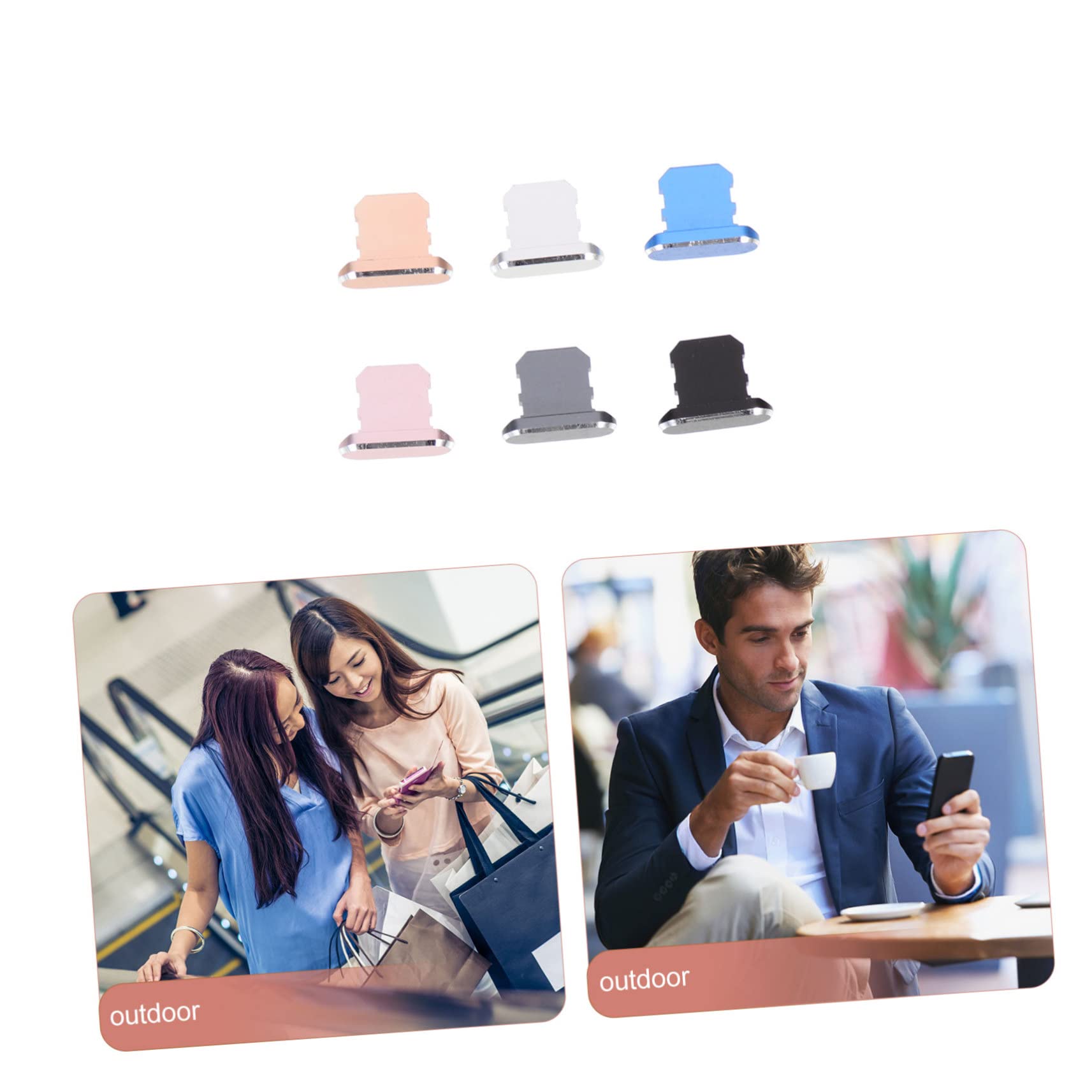 DOITOOL 30 Piezas Tapón Antipolvo para Enchufar Enchufes USB Enchufe para Puerto Protector De Puerto De Carga Cubierta del Puerto De Carga Teléfono Accesorios Metal