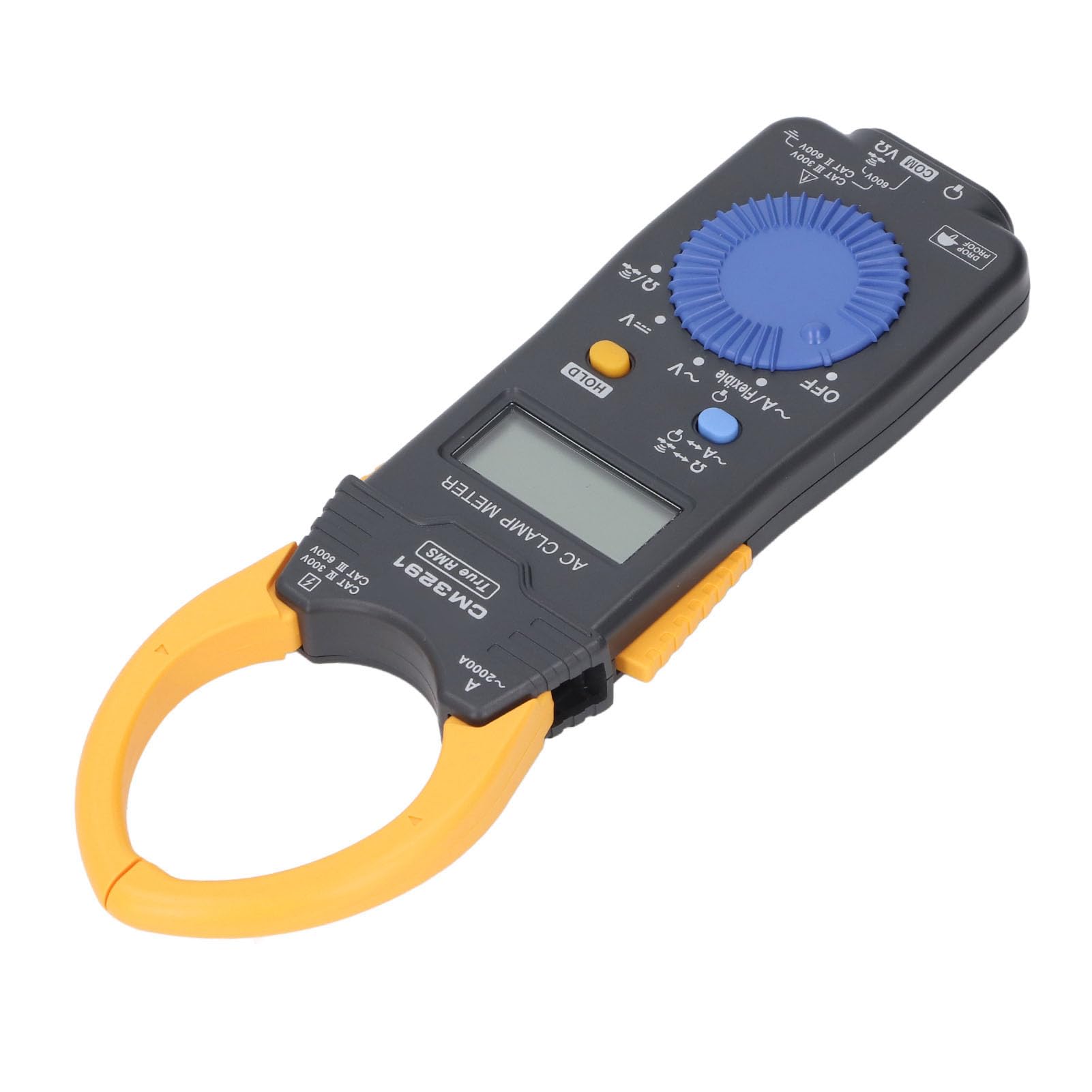 AC Clamp Meter 2000A 600V True RMS LCD Display Digital Multimeter for Electricians