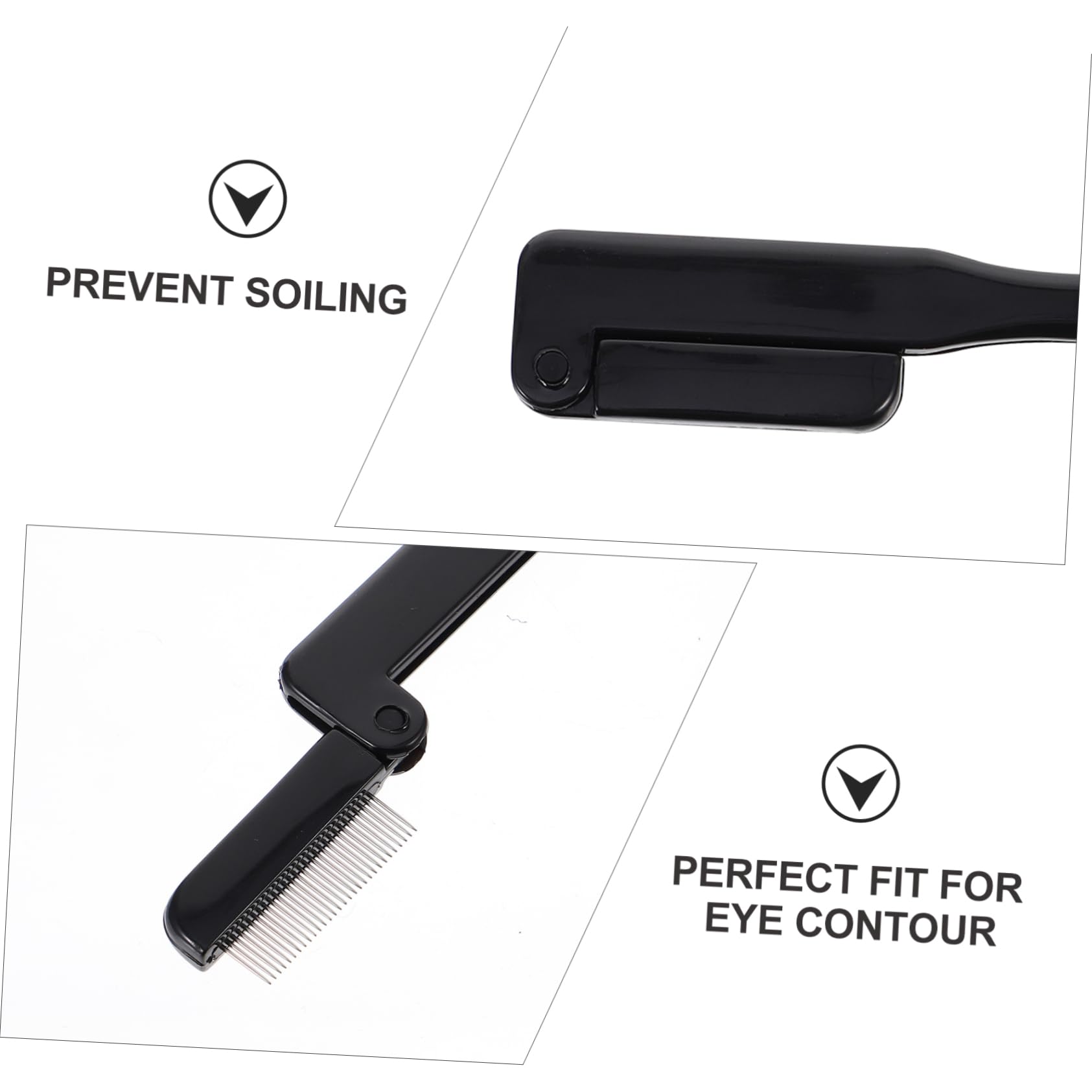 minkissy 9piezas Cepillo De Pestañas De Inoxidable Peina Para Pestañas y Cejas Herramienta De Maquillaje y Práctica Negro