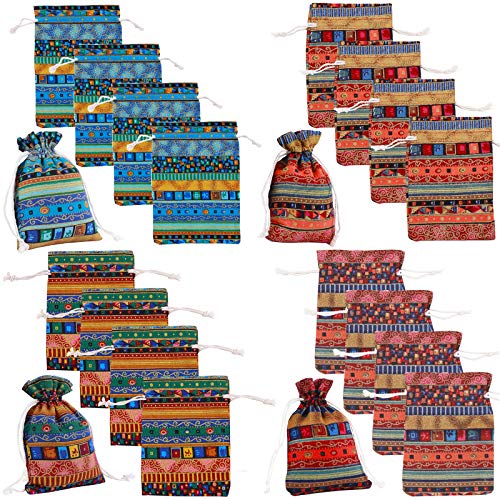 Pinowu Sackleinen Tunnelzug Geschenktüten 10x14cm (20pcs), Baumwolle Leinen Jute Stoff Sack Musselin Taschen für Hochzeitsfeier, Kunst & Handwerk, Die Geschenke, Snacks & Schmuck, Weihnachten Cover