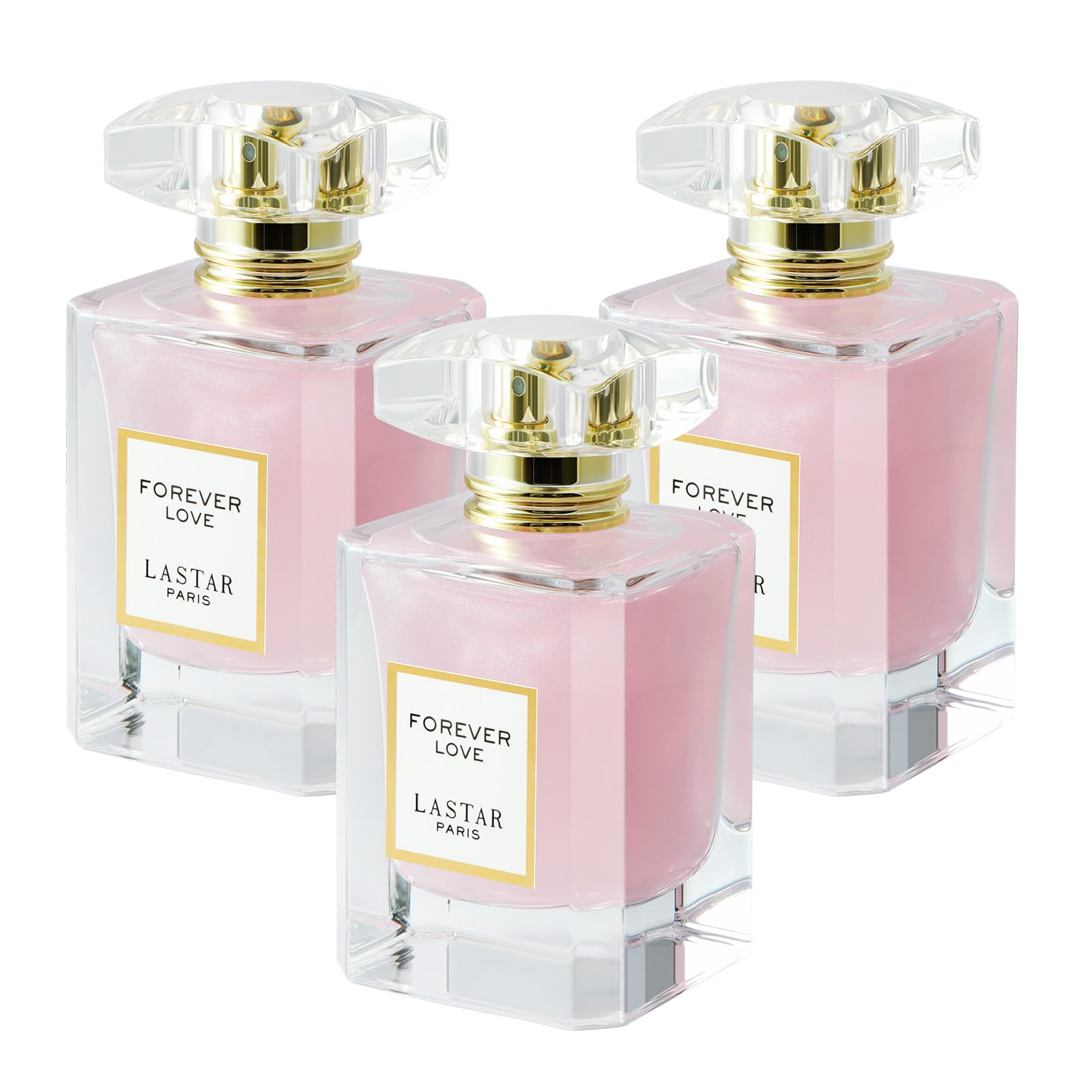 LASTAR Forever Love Profumo a lunga durata, profumo floreale, formato da viaggio, per uomini e donne, 55 ml x 3, perfetto per regali di vacanze, feste, San Valentino, Halloween, Natale