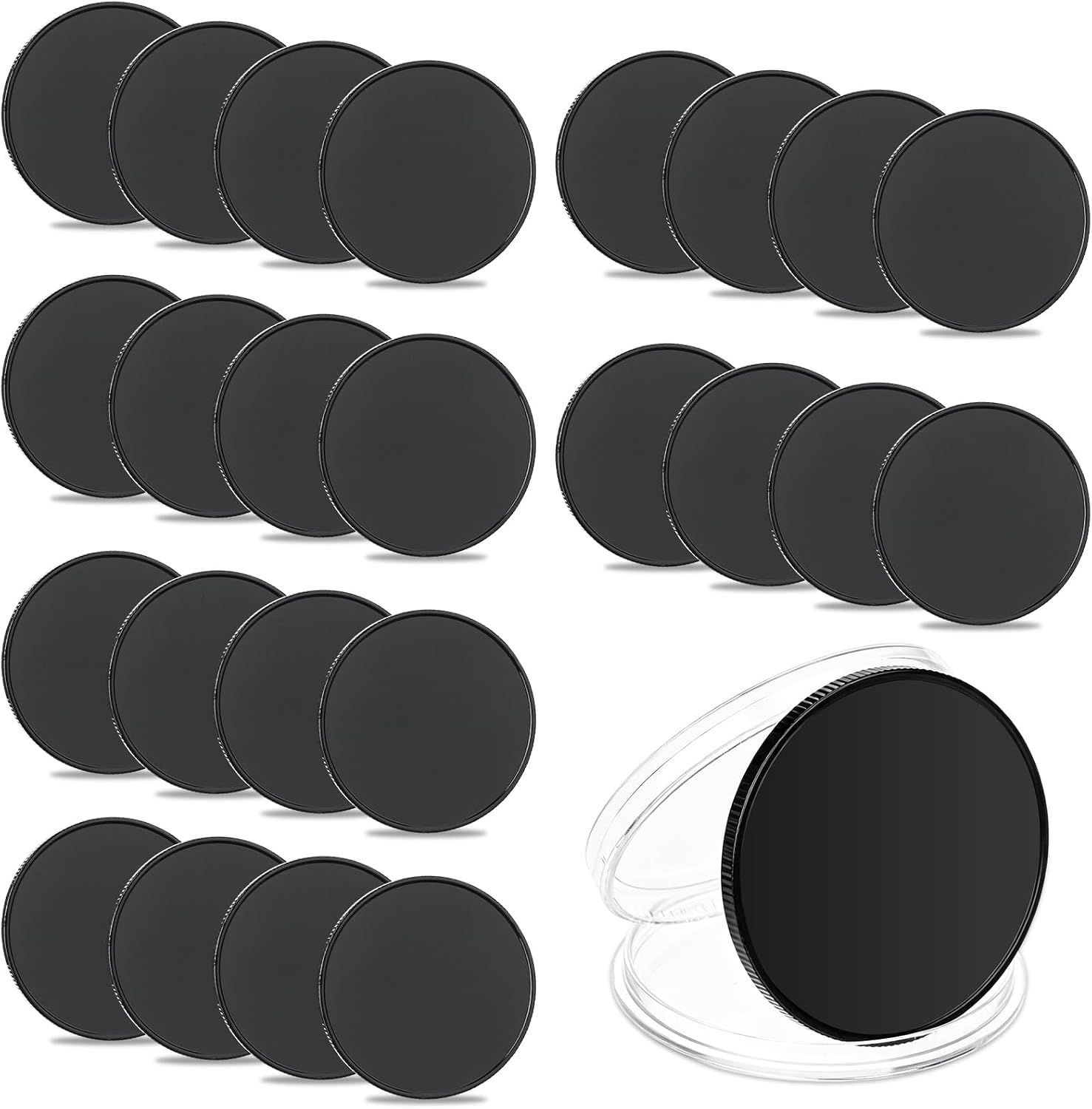 25Pcs 40mm Blank Challenge Coin with Acrylic Protection Box