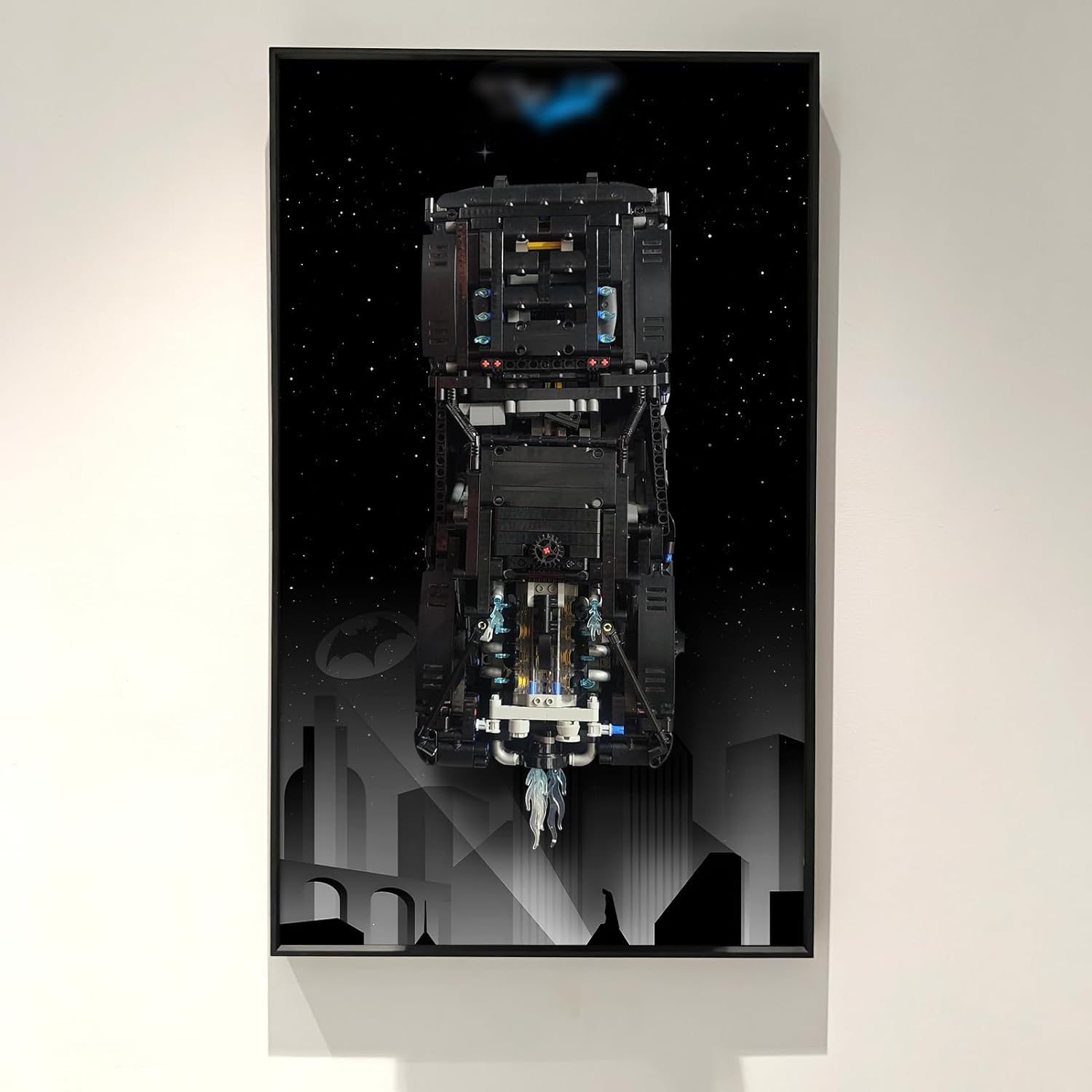 WETCEAOM Display Wallboard for Lego Technic The Batman – Batmobile 42127 Model Car, Compatible with Lego Batman, Gift Ideas for Lego Car Wall Mount Enthusiast, Size:19.7X 31.5in