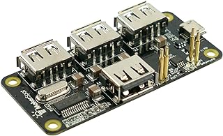 MakerSpot 4-Port Stackable USB Hub HAT for Raspberry Pi Zero V1.3 (with Camera Connector) and Pi Zero W /2W (with Bluetooth & WiFi)