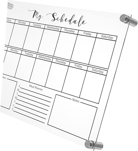 Miniatura 7 de 1 juego de pizarra de planificador semanal, menú de borrado en seco, mini congelador, pizarra de calendario de borrado en seco, pizarra blanca,