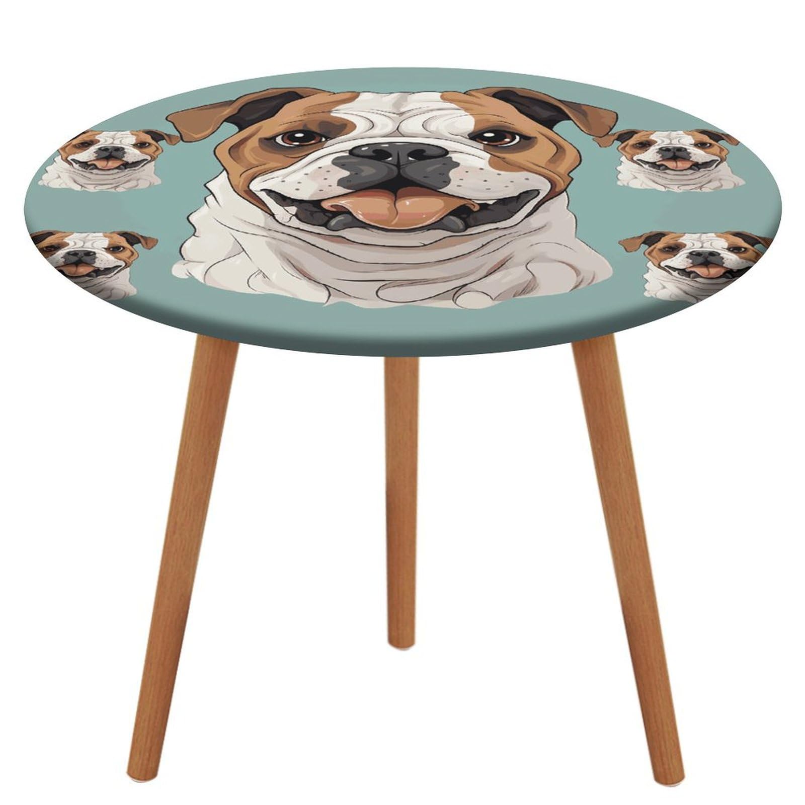 Nappe ronde ajustée bouledogue extensible nappe pique-nique table