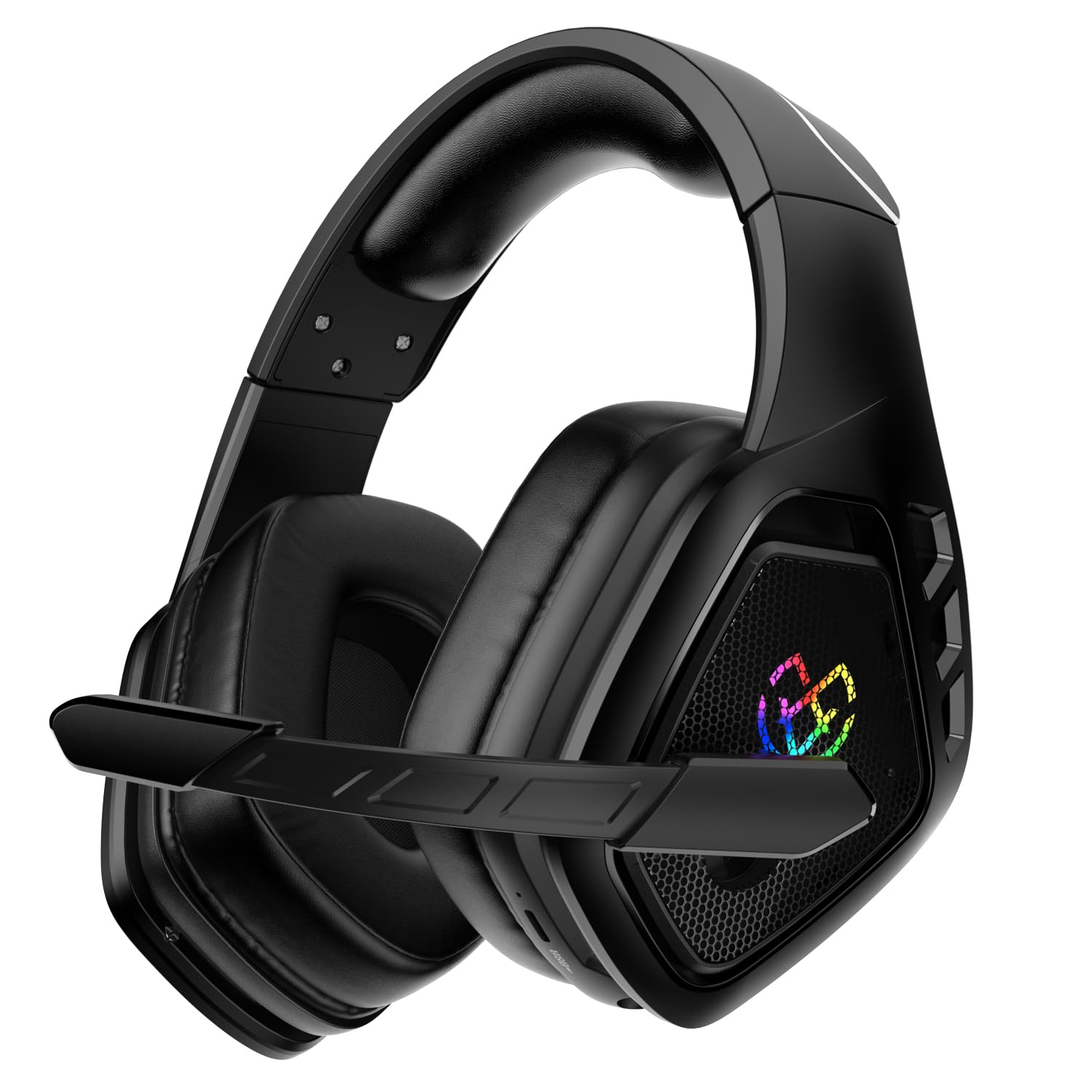 Tatybo Wireless Gaming Headset with Mic, 7.1 Sound 50mm Driver, Black
