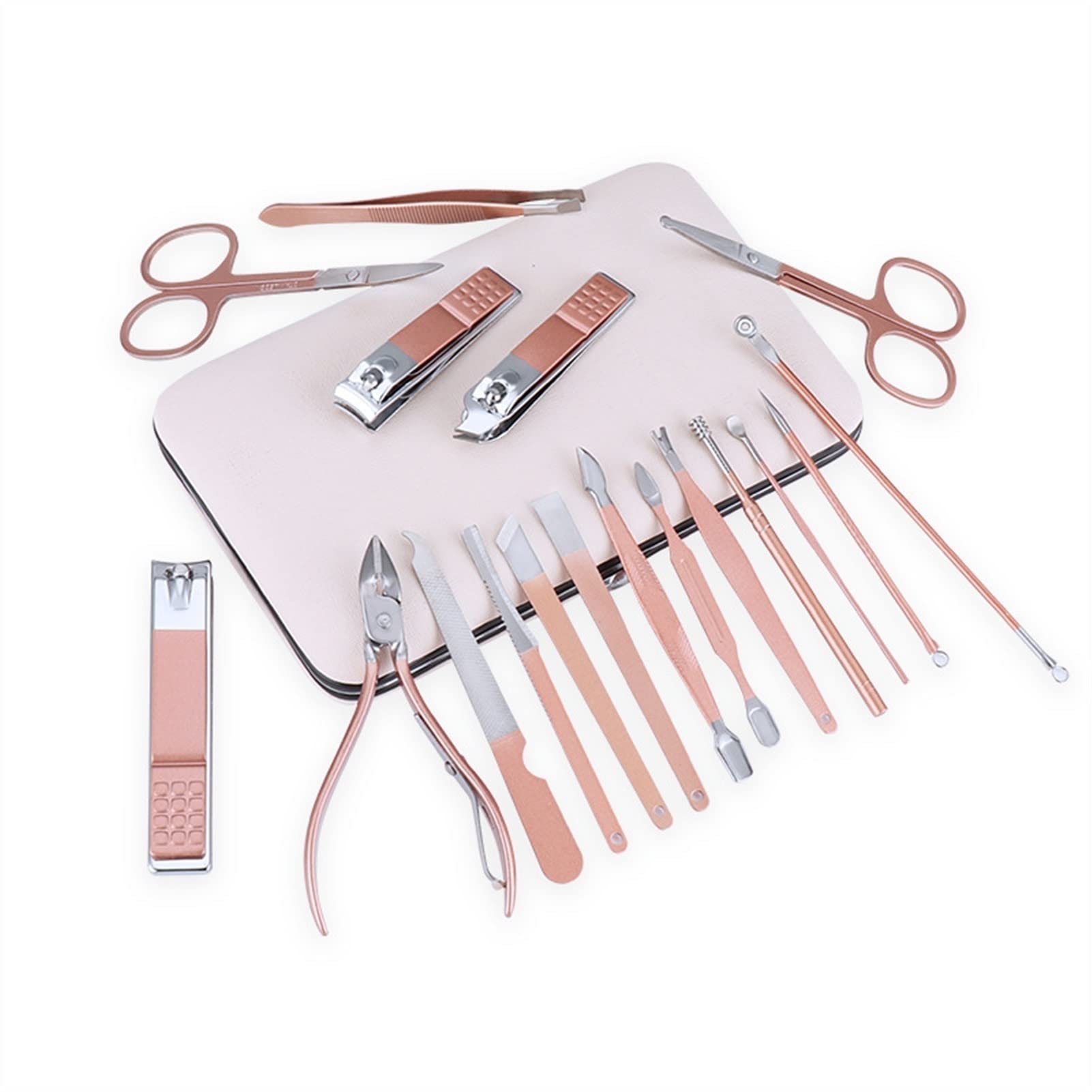 Nagelknipser-Set Pediküre-Kit-Schere Nagel-Klipper Set Tote Hautzange Nagelschneidezange Pediküre-Messer Nagel Maniküre-Werkzeug-Pflege-Kit mit Fall Nagelknipser-Kit