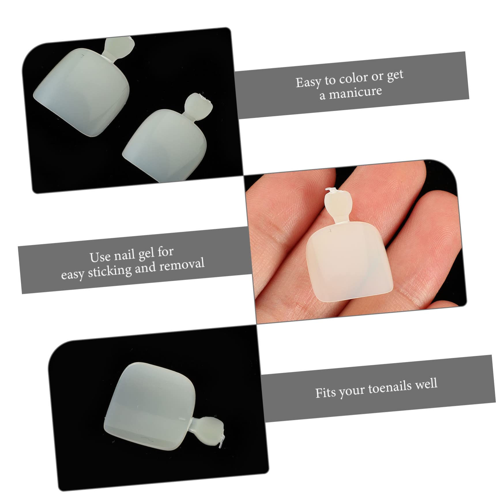 minkissy 2500pezzi Tipi Di Unghie Artificiali Per Decorazione Dei Piedi Trasparenti e Multisize Accessori Per Nail Art Facili Da Applicare Per Occasioni Speciali