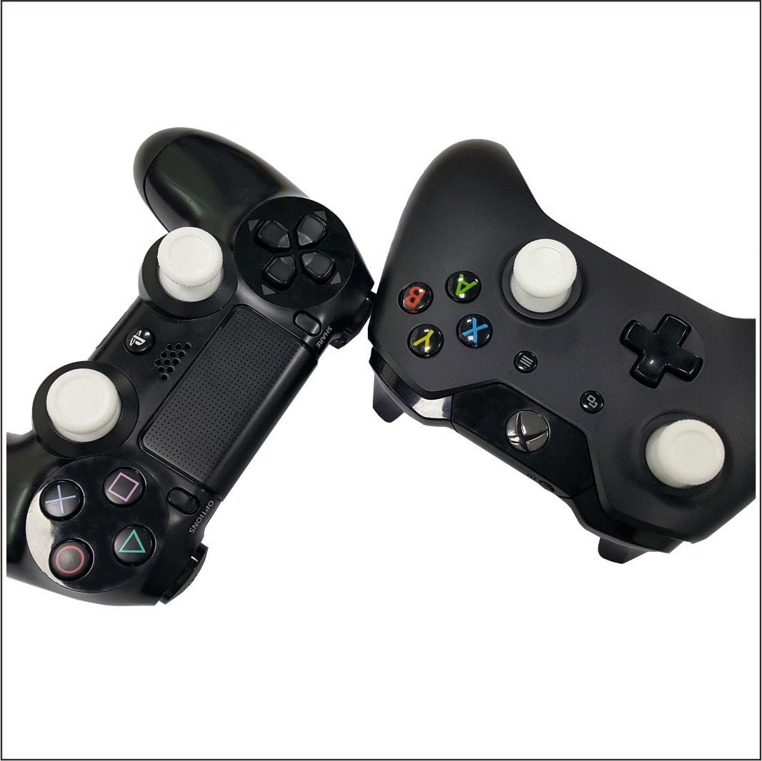 E-MODS GAMING New 12x Removable Swap Thumbsticks Thumb Grips Joystick and 2x Plastic bottom standards Enhancements thumbsticks FOR Xbox one Elite, Xbox One, Xbox 360 Controller (WHITE)