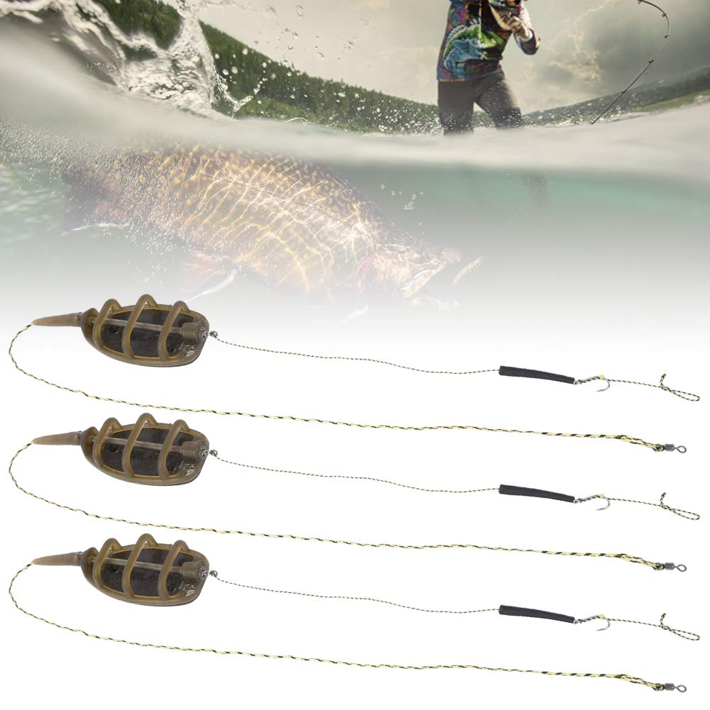 3-Piece Inline Method Feeder 91g for Fishing Tackle Anglers