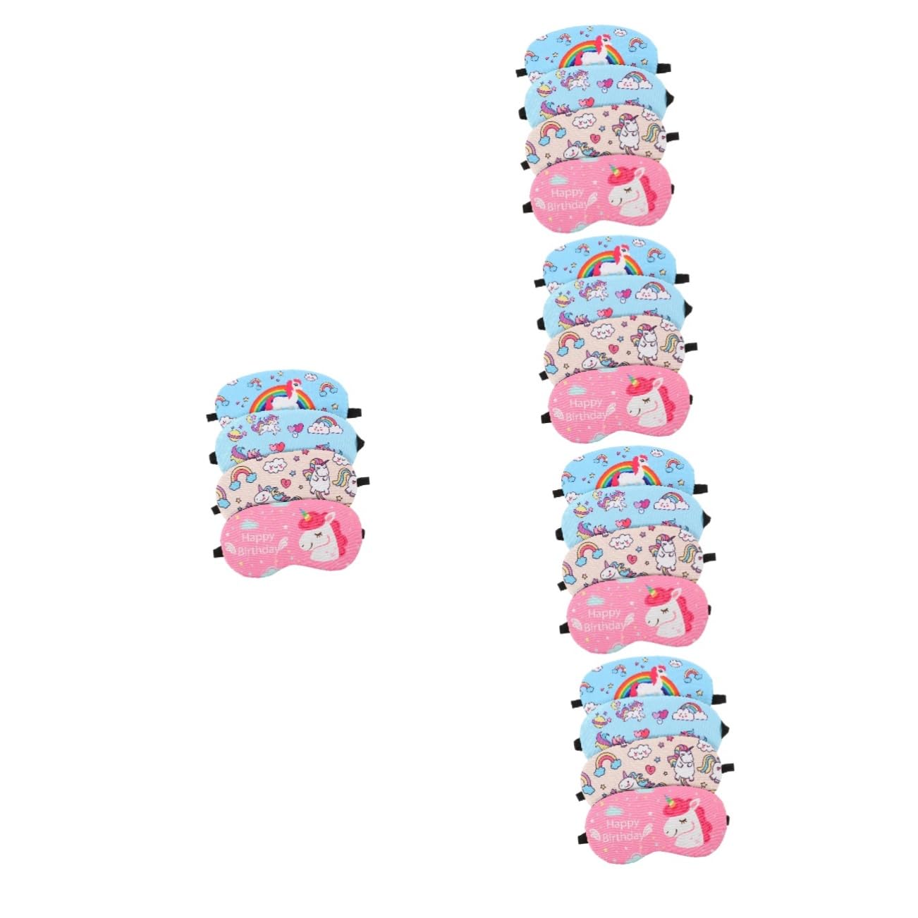 Ipetboom 20pièces Masque De Sommeil Doux Avec Motif Licorne Cache-yeux Confortable Pour Bureau Les Voyages Pour Sommeil Réparateur