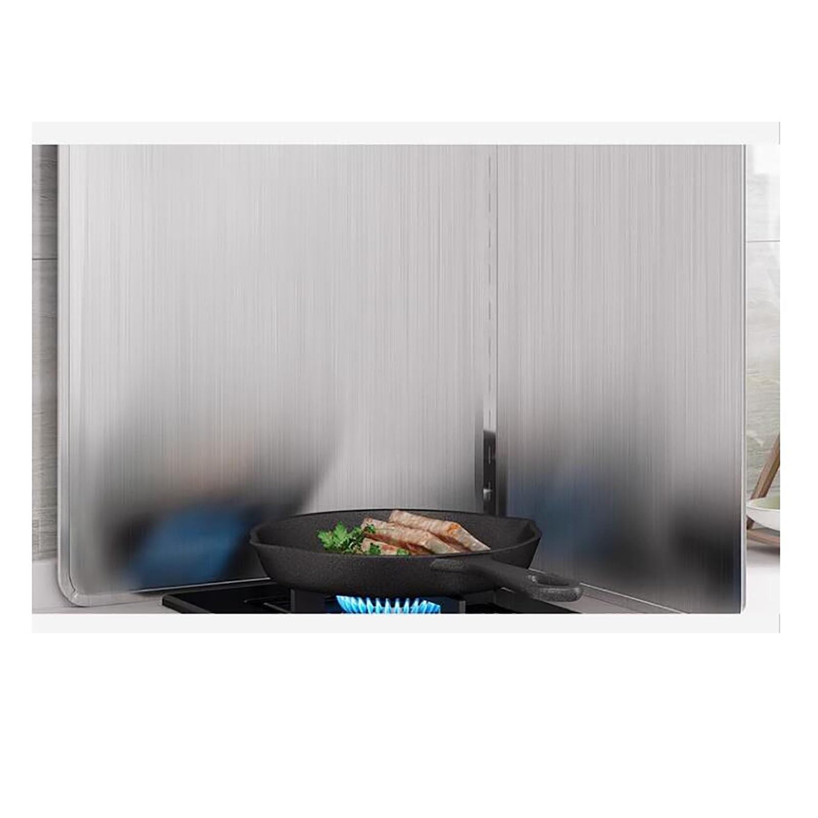 Generisch Fettspritzschutz aus Edelstahl – Verdickter, hitzebeständiger Küchen-Fettspritzschutz, faltbar (2-seitig, 50 x 50 cm) für mehr Sicherheit und Hygiene beim Kochen