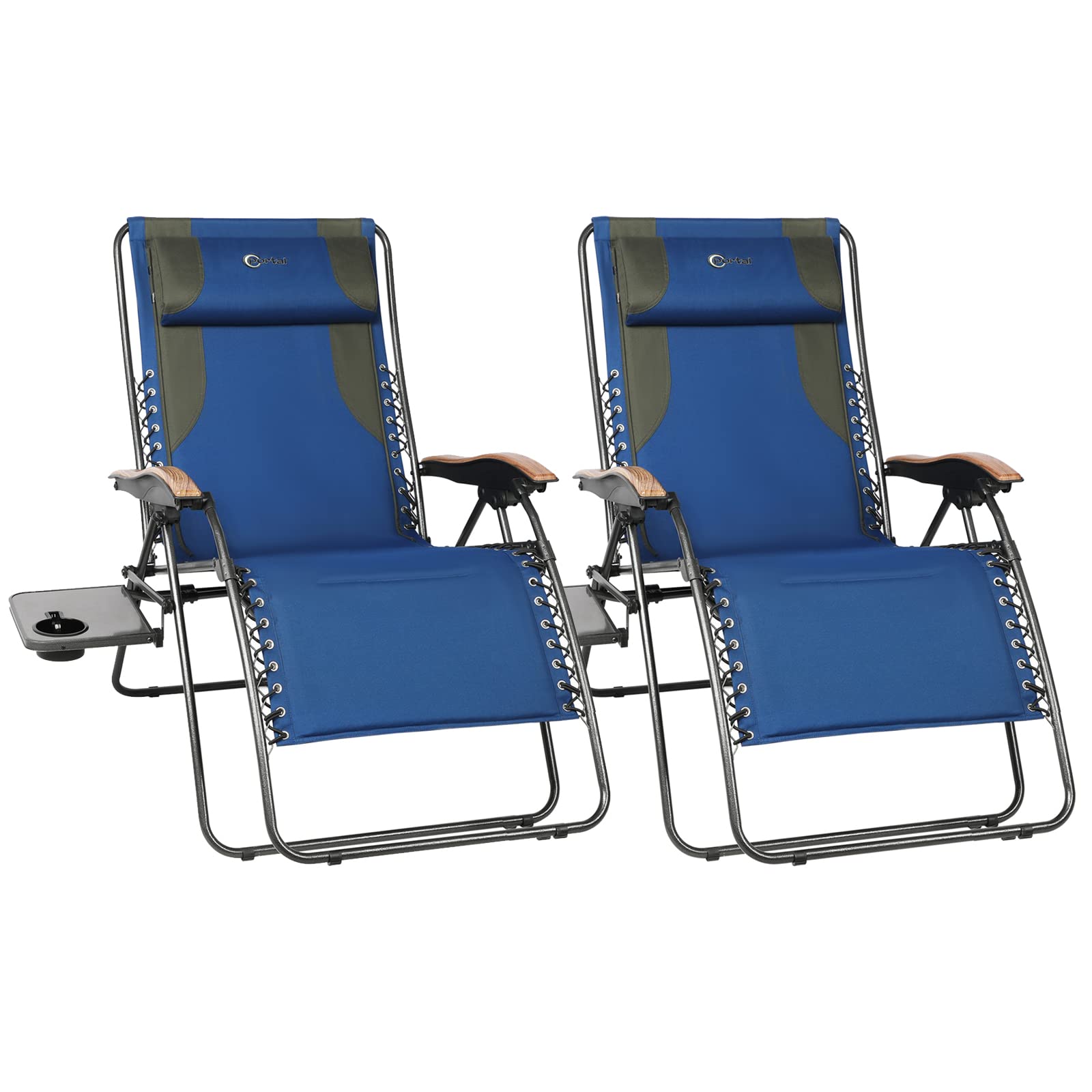 PORTAL Oversized Mesh Back Zero Gravity Reclining Patio Chairs, XL ...
