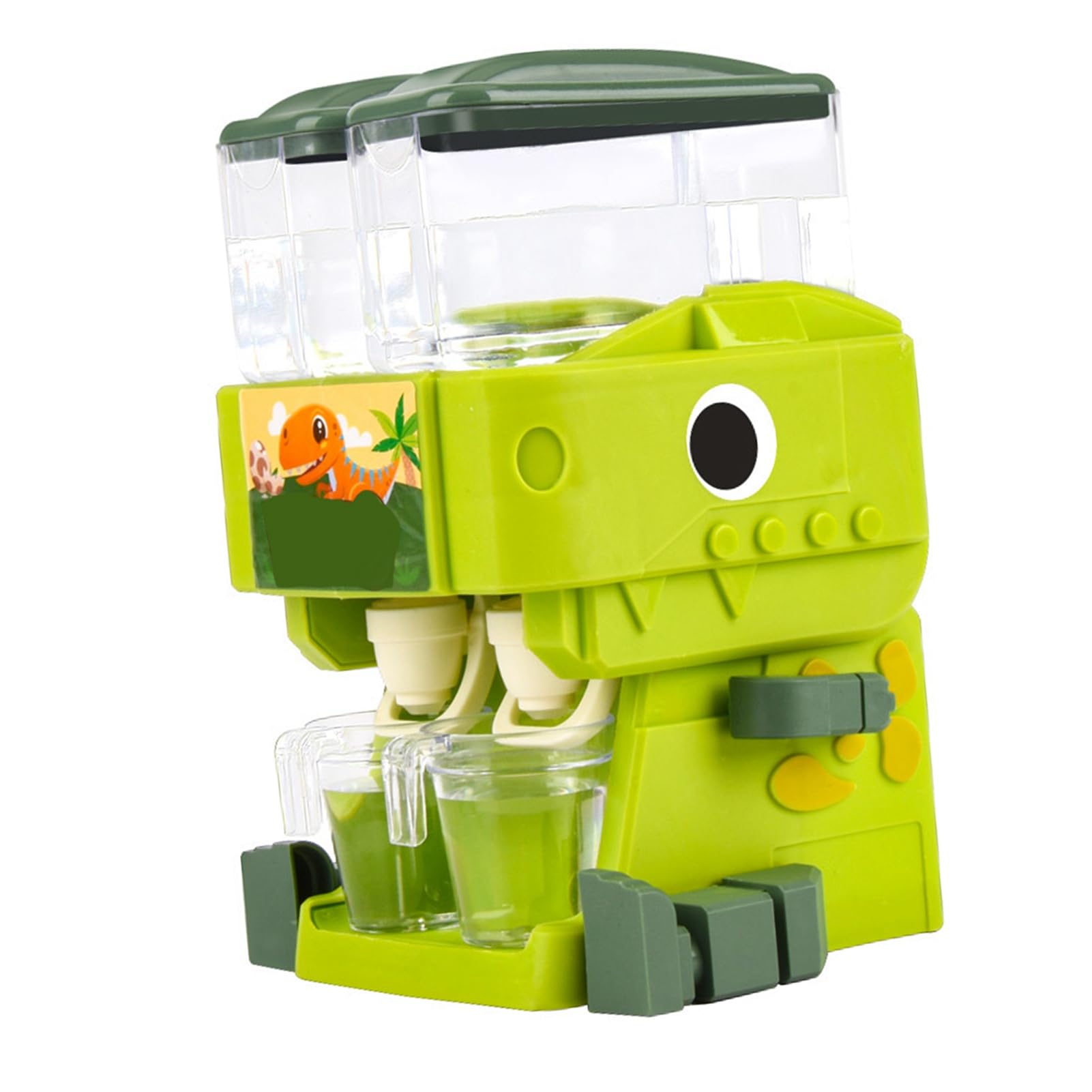 ACOGEDO Small WATER Dispenser Toy Simulation Dinosaur Shape Safe Cute Drinking Fountain Toy for Kids Green the of to Thirst to Function DRINKABLE WATER a Dispenser Function Dinosaur (Green)