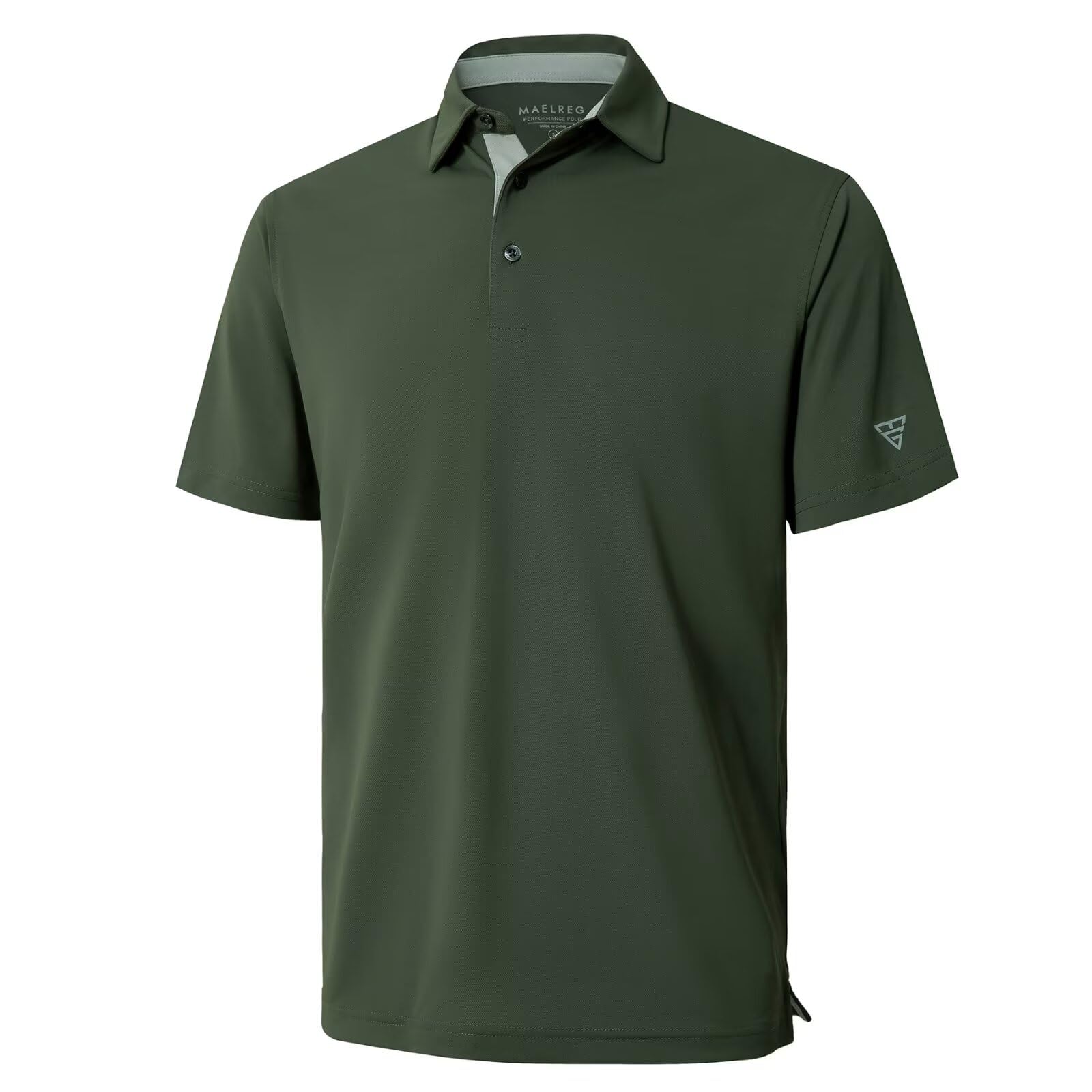 Mens Golf Shirt Short and Long Sleeve Moisture Wicking Dry Fit Performance Solid Casual Pique Golf Polo Shirts for Men