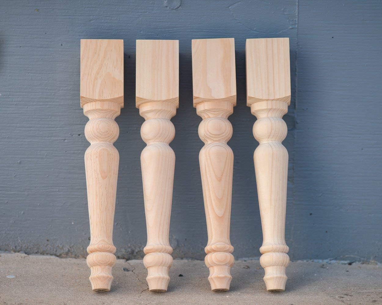 CAROLINA LEG CO. Knotty Pine Chunky Cottage Bench Legs - Made in USA - Replacement Coffee Table Legs - Set of 4 - Dimensions: 2.75" x 16"
