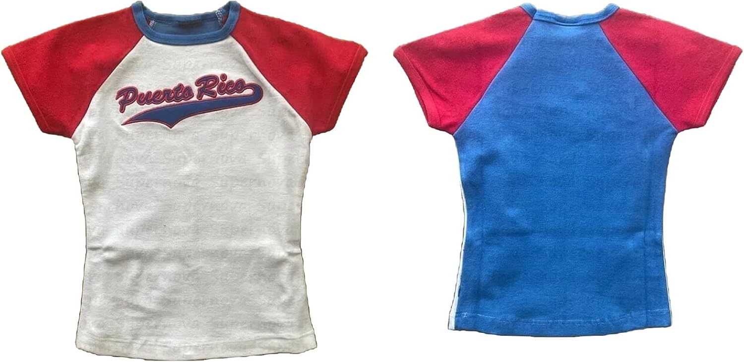 Puerto Rico Shirt Women Puerto Rican Jersey Y2k Crop Tops Boricua Vintage Graphic Baby Tee 90s 2000s Streetwear - Image 4