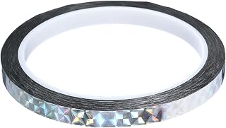 YOKIVE Prism Tape, Self Adhesive Holographic Reflective Decorative Tapes, Great for Craft Projects, DIY Art, Home, Daily Use (Silver, 0.3 Inch x 55 Yard)