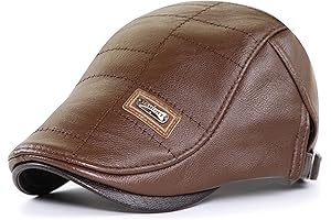 Warm Winter Leather Hat, Perfect for Men and Drivers