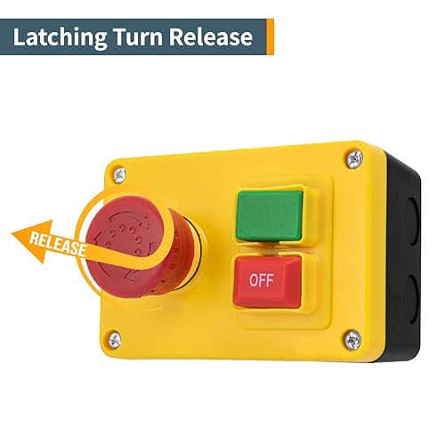 Miniatura 3 de POWERTEC Interruptor magnético de 120 V, 12 HP, caja de montaje en superficie EZ, interruptor de botón grande para herramientas eléctricas de