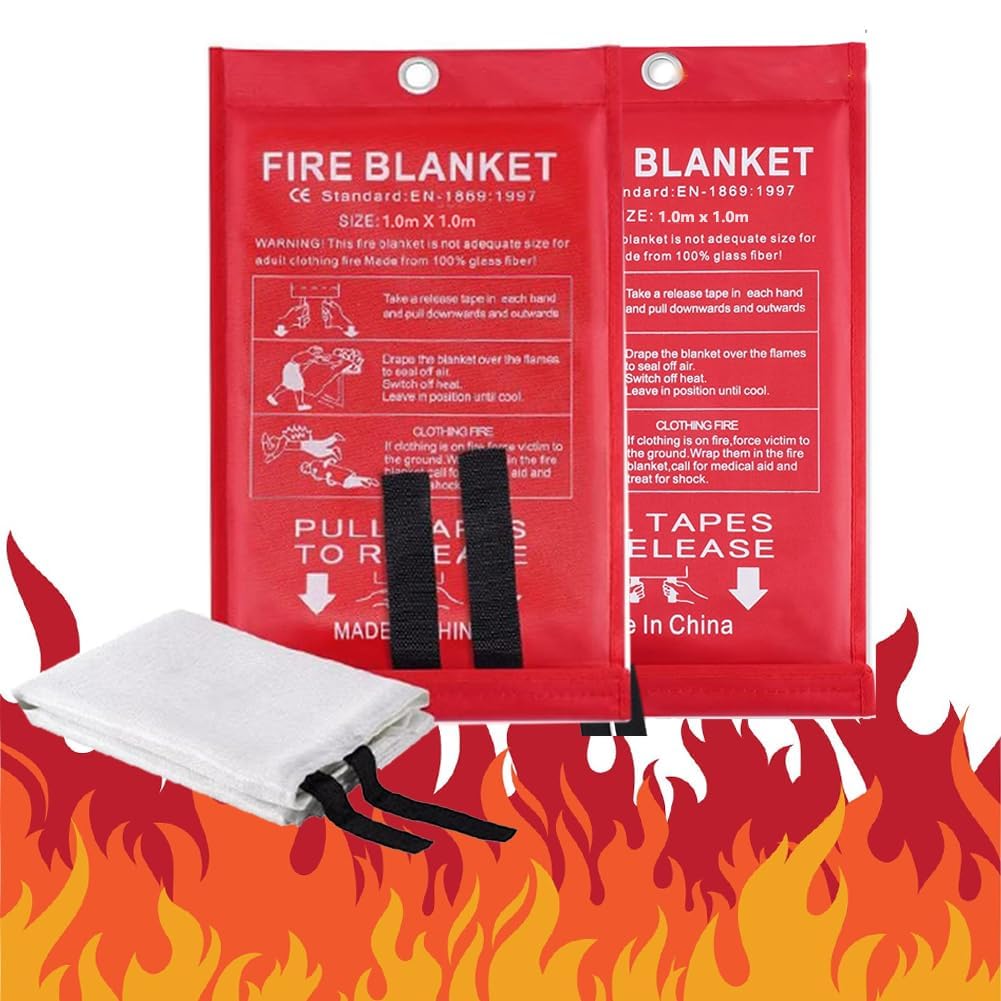 SVK DREAM Soft Case Fire Blanket,Special Fire Extinguishing Equipment for Escape, Tools Suitable for Home(Size:100cmX 100cm)