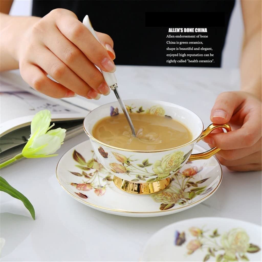 Lekkie luksusowe kości róży China Zestaw kawy brytyjska porcelanowa herbata kawa kubek kubek kawy
