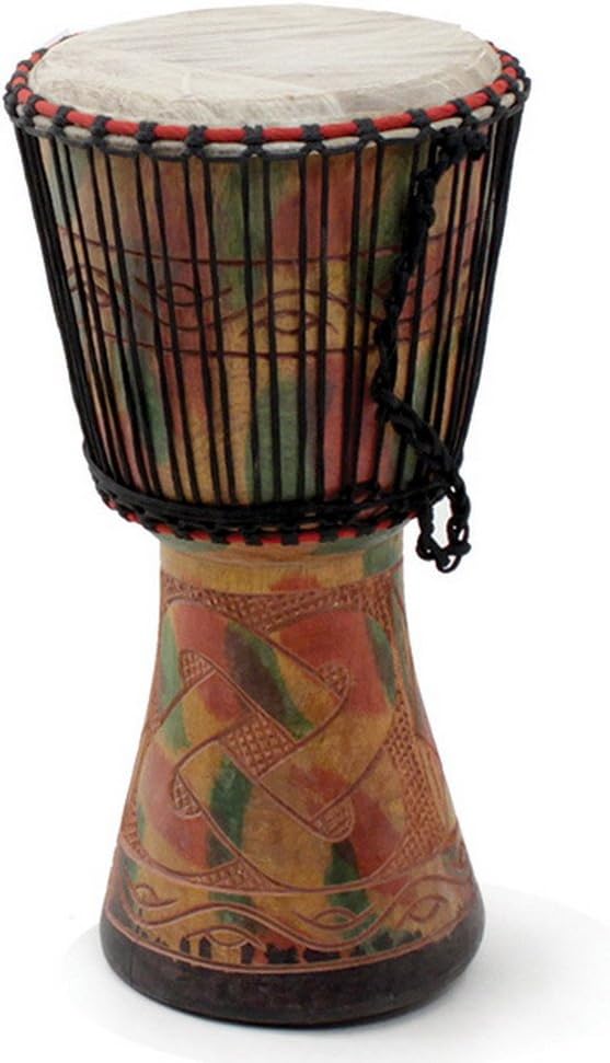 African Music 16"-18" Authentic Medium Size Handmade Djembe Drum - Traditional African Musical Instrument